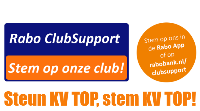 Rabo ClubSupport actie 2022, steun KV TOP, stem KV TOP!