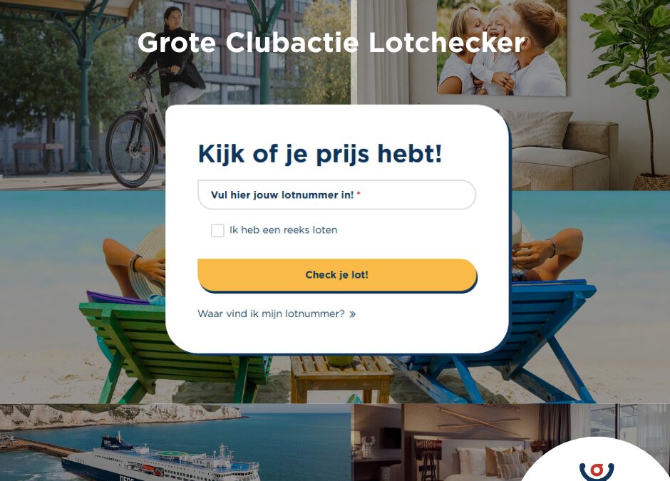 Uitslag/trekking grote Clubactie!