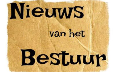 Bericht van de nieuwe penningmeester